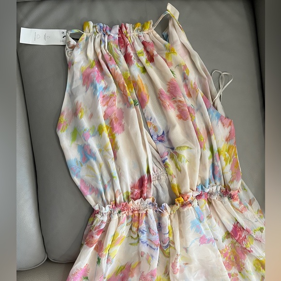 NWT - Zara Women’s Floral Print Chiffon Maxi Dress - Size L - Picture 10 of 13